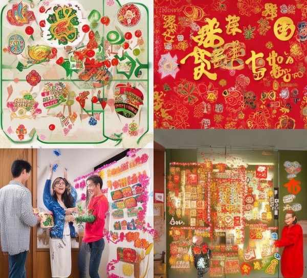 新年大吉贴家里的贴纸