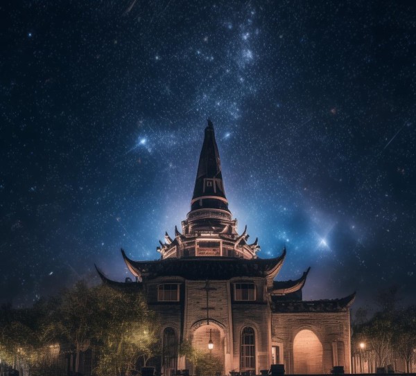 神秘夜空下的吴江锦江之星，一个不为人知的文化地标